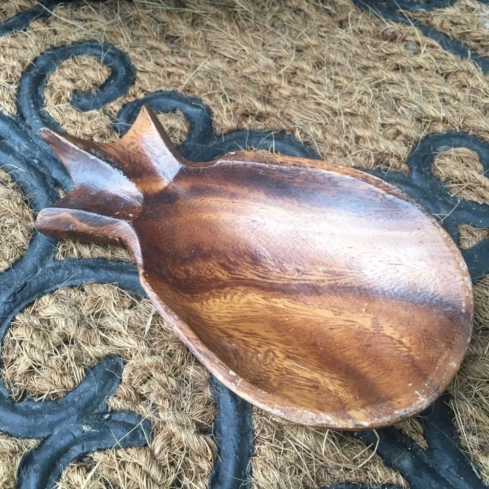 Small Monkey Pod Wood Pineapple Boho Tray Dish